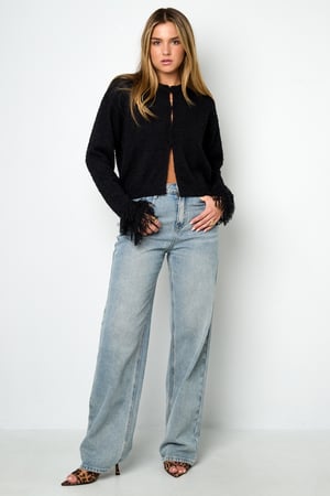 Cardigan with fringe sleeves h5 Picture6